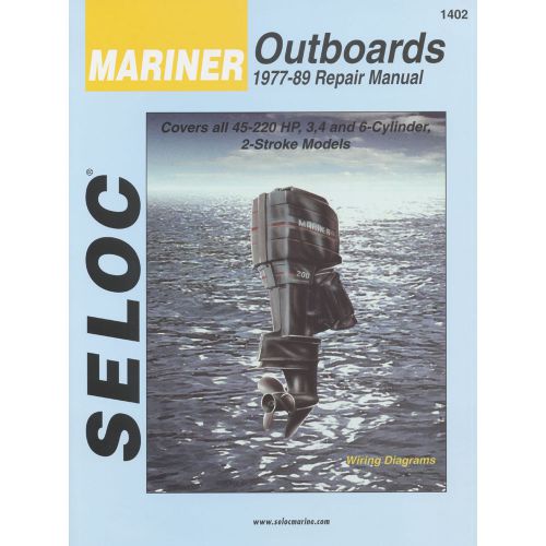 Seloc service manual - mariner outboards - 3, 4 &amp; 6 cyl - 1977-89 -1402