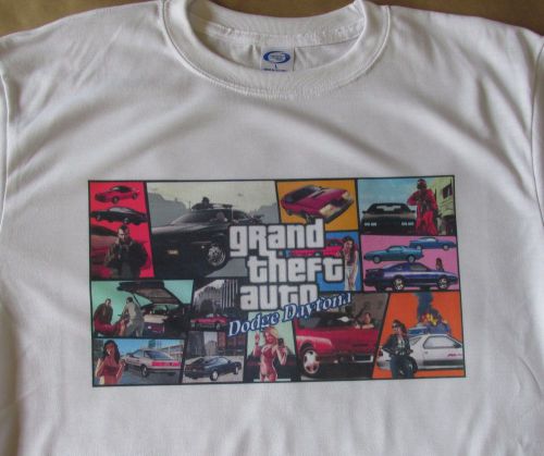 Grand theft auto dodge daytona - custom graphic t-shirt - vapor apparel
