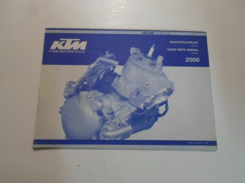 2000 ktm 125 200 sx mxc exc spare parts manual engine stained factory oem deal