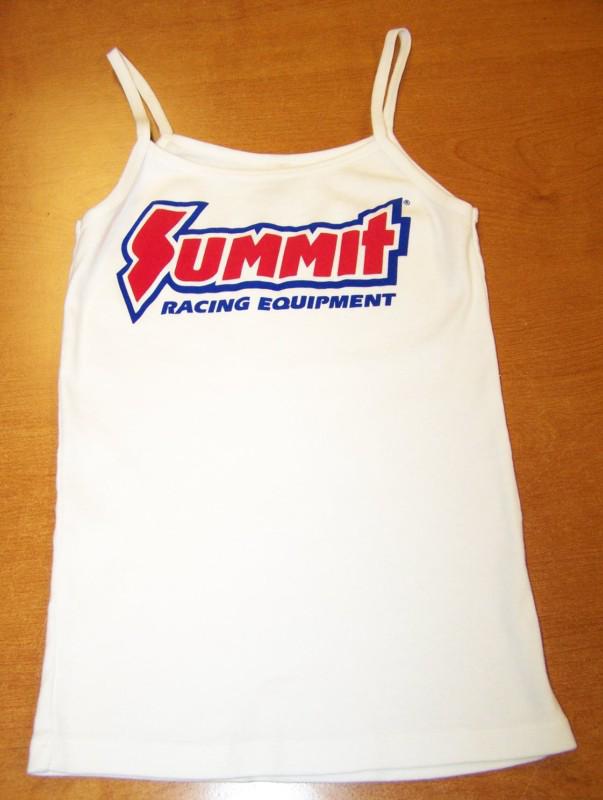 Women's summit racing equipment spaghetti t-shirt tank white medium new
