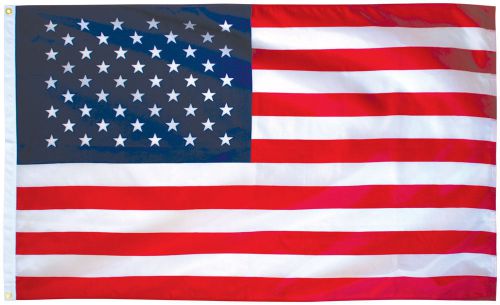 2-sided usa flag super knit polyester 12"x18" w/brass grommets-outdoor