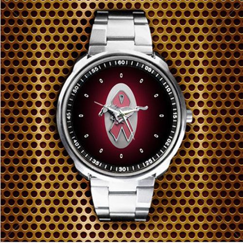 Ford mustang warrior pink breast cancer ribbon limited edition sport metal watch