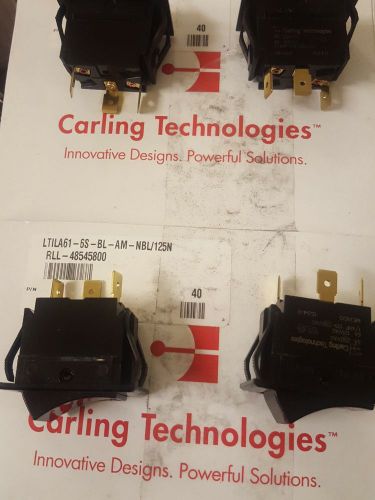 (4) new carling switches ltila61-6s-bl-am-nbl/125n carling technologies