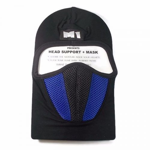 M1 mask hood head support head protect head filter protective neck black-blue