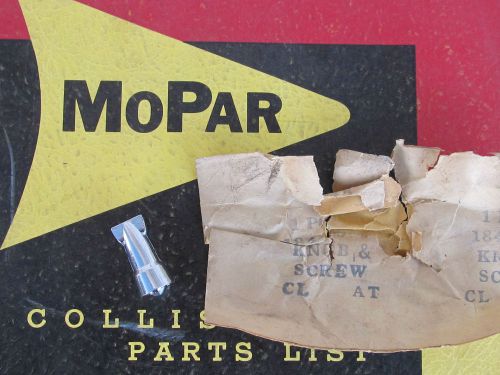 Nos 1959 desoto chrome heater control knob and screw mopar 1841948