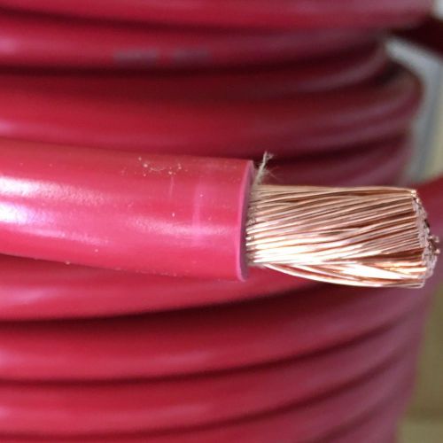 2 gauge battery cable red sae j1127 sgt copper automotive power wire by the foot