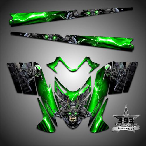 Polaris iq rmk shift dragon graphics decal wrap 05-12 with tunnel guardian green
