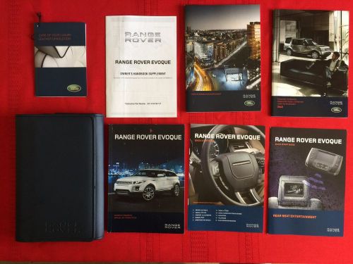 2012 range rover evoque factory owners manual and case