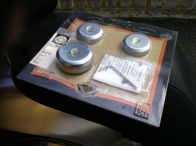 Harley davidson satin upper fork stem covers  new in pack vrsc v-rod- no reserve