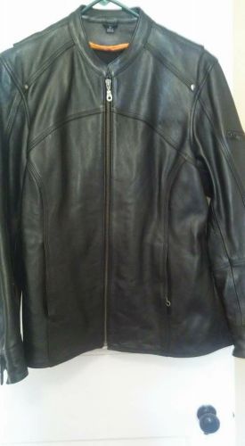 Woman&#039;s leather motorcycle jacket size l