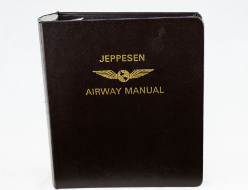 Jeppesen airway manual 7 ring binder vinyl pilot aviation aopa quick reference