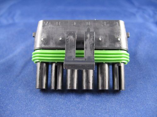 Delphi 12015799 weatherpack connector, 6 pin, tower housing