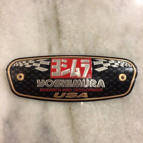 Yoshimura usa gp force aluminium curved metal plate decals sticker emboss