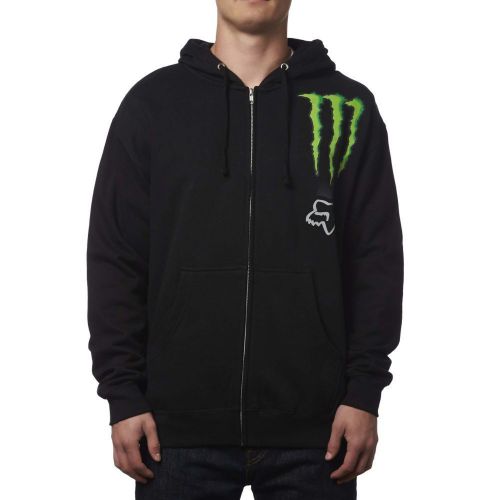 Fox racing mens monster zebra zip up hoody hoodie mx motocross black 19366-001