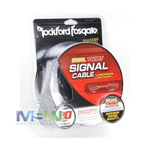 Rockford fosgate rfit-20 20 ft 2-channel car audio rca interconnect cable rfit20