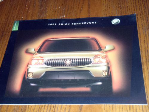 + 2002 buick rendezvous + 02 gm sales brochure tiger woods + 21 pages +