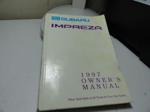1997 subaru impreza owners manual, owner&#039;s guide book, free shipping