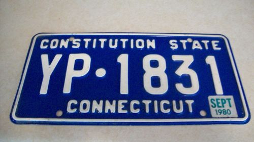 1980 connecticut license plate