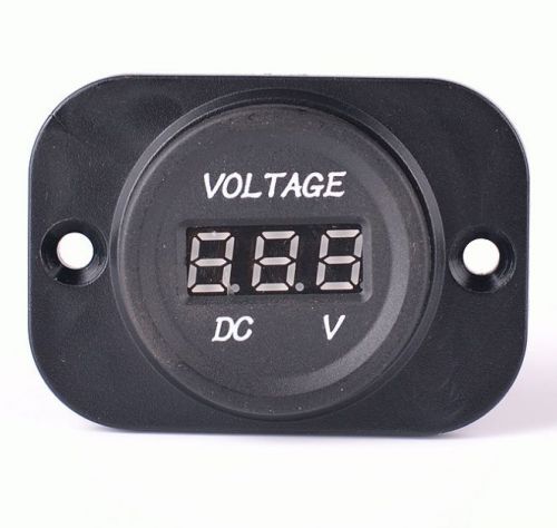Dc 12v -24v red led panel digital voltage meter display voltmeter car motorcycle