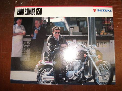 Original nos 1988 suzuki motorcycle sales brochure savage 650
