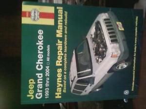 Haynes repair manual, jeep grand cherokee 1993 to 2004