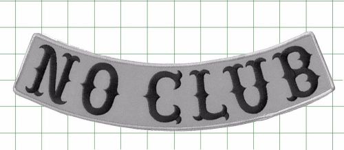 No club reflective reflective patch biker jacket rider vest bottom rocker 12"