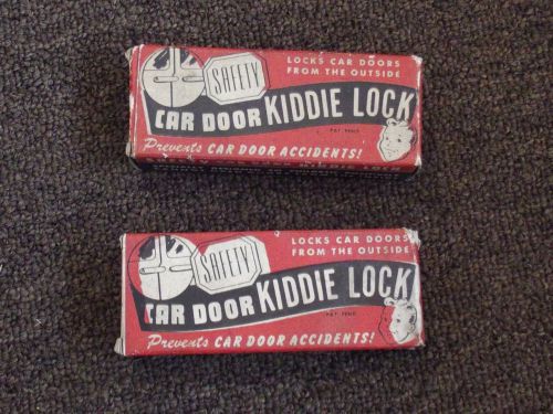 Two(2) new old stock car door kiddie lock chapman mfg. co. universal safety lock