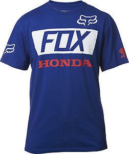 Fox racing mens honda basic standard tee blue mx off road motocross 18984-002