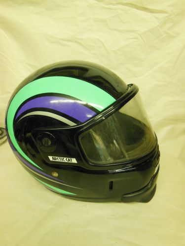 Arctic cat full face atv / motorcycle helmet made in usa size md