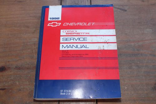 Corsica beretta book 2 engine controls &amp; electrical 1992 gm shop service manual