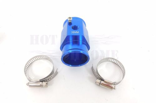 Water temp gauge sensor adapter universal 1-1/2&#039;&#039; (38mm) aluminum blue
