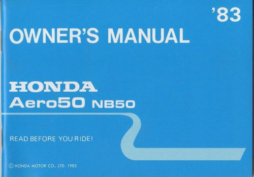 1983  honda motorcycle  aero50 nb50 owners manual (060)