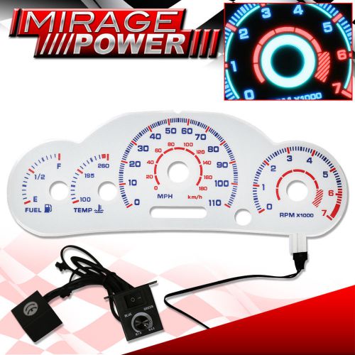 00-2002 cavalier white face indiglo reverse glow jdm racing upgrade cluster rpm