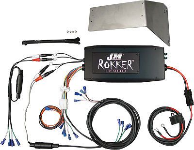 94-1256 j&amp;m rokker p500w 4-ch amp kit p500w  for'06-13 harley davidson fltr