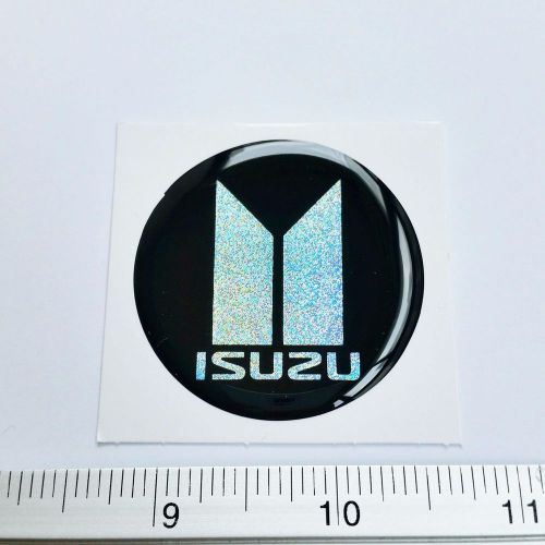 Isuzu plate resin emblem domed 3d car badge sticker_black  (no tracking number)