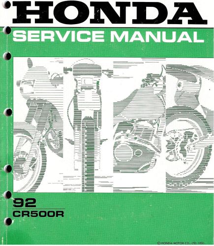 1992 honda cr500r motocross motorcycle service manual -cr 500 r-honda-cr500