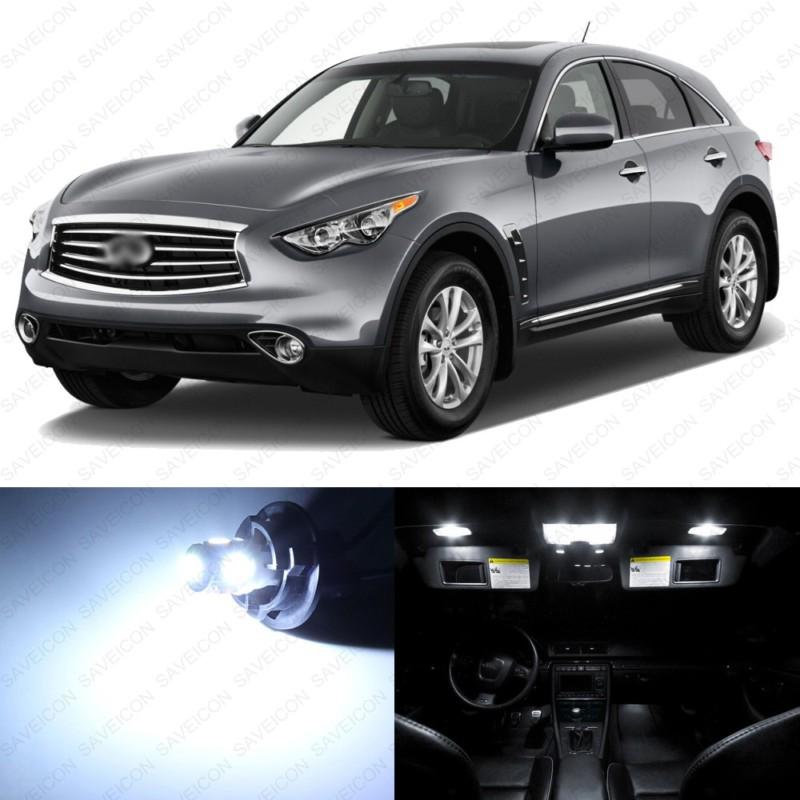12 x xenon white led interior light package for 2009 - 2013 infiniti fx35 fx50