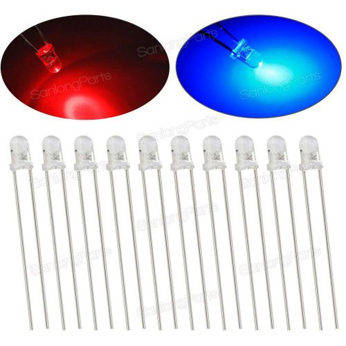 Multi color x 5mm/3mm mini soldering lamps red blue diode emitting led light 12v