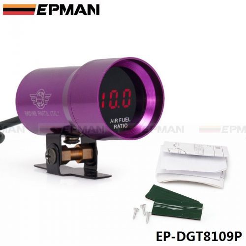 37mm meter - compact micro digital smoked lens air/fuel ratio gauge purple