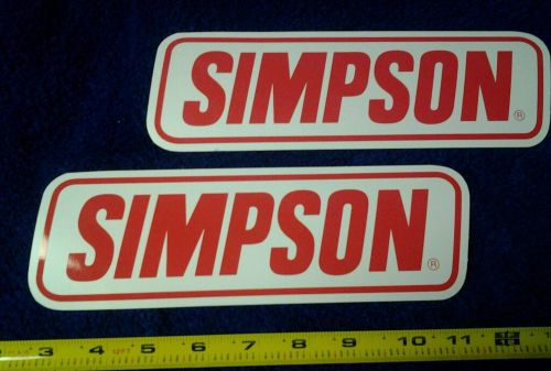 Lot of 2 original simpson saftey racing decals nhra nascar stickers hot
