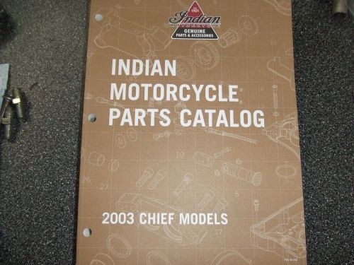 Indian cheif 2003 factory parts manual-excellent condition