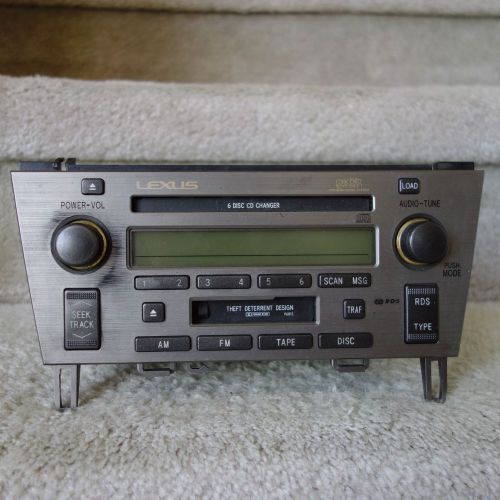 02 lexus sc430 oem mark levinson radio 6 cd changer p/n 86120-24390 face p6813
