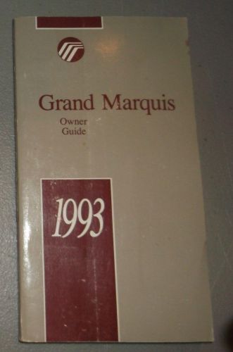 1993 mercury grand marquis owners manual