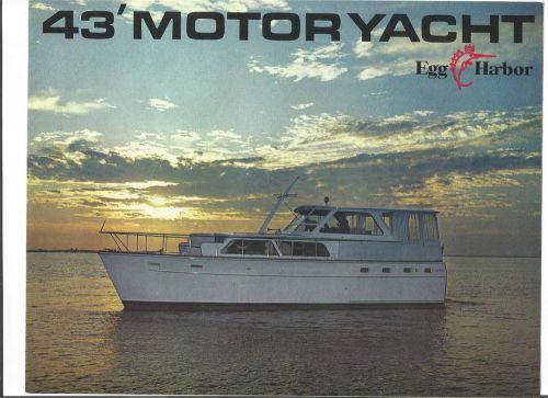 Vintage egg harbor 43&#039; motor yacht sales brochure