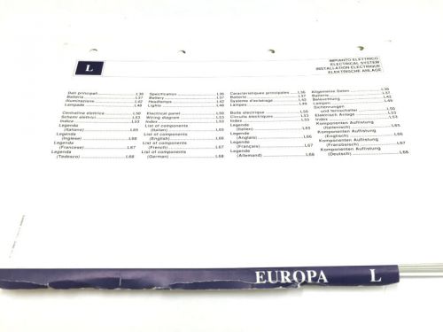 Ferrari testarossa workshop repair manual section a generalities cat # 699/91