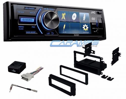 New jvc stereo radio w/ cd/dvd player &amp; 3&#034; display &amp; usb/aux w/ installation kit
