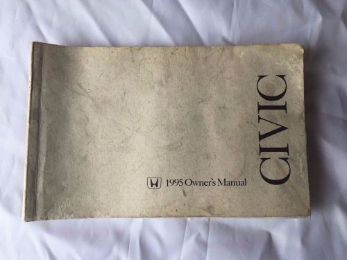 1995 honda civic owner&#039;s manual original all models 220 pgs free shipping