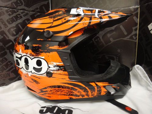 509 evolution orange and black helmet large