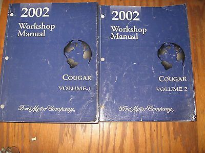 2002 mercury cougar factory shop service manual  set