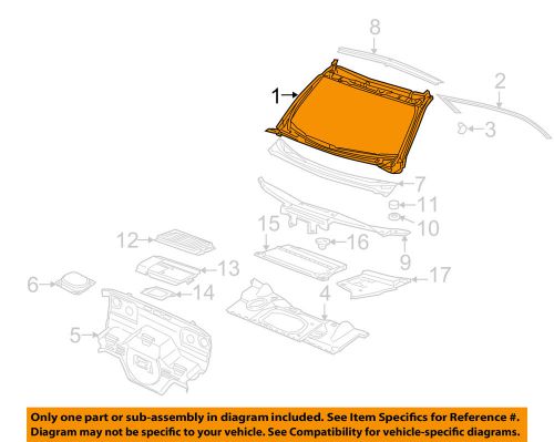 Porsche oem 99-05 911 cowl-windshield frame 99650213708grv